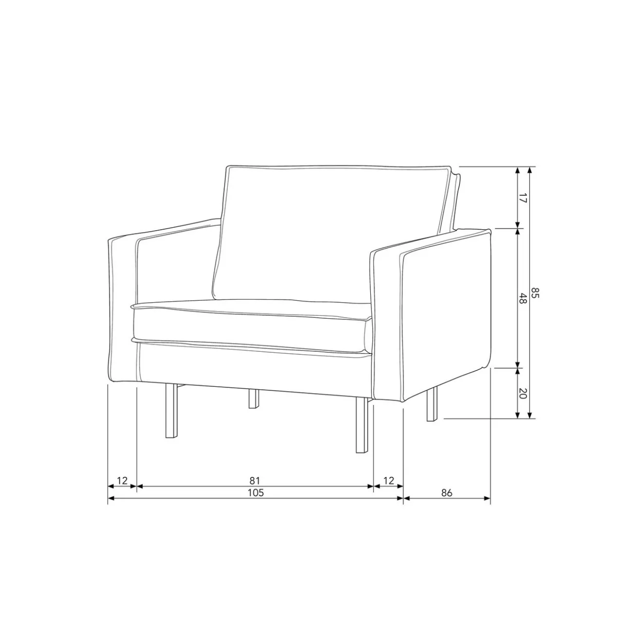 Rodeo fauteuil velvet bosgroen