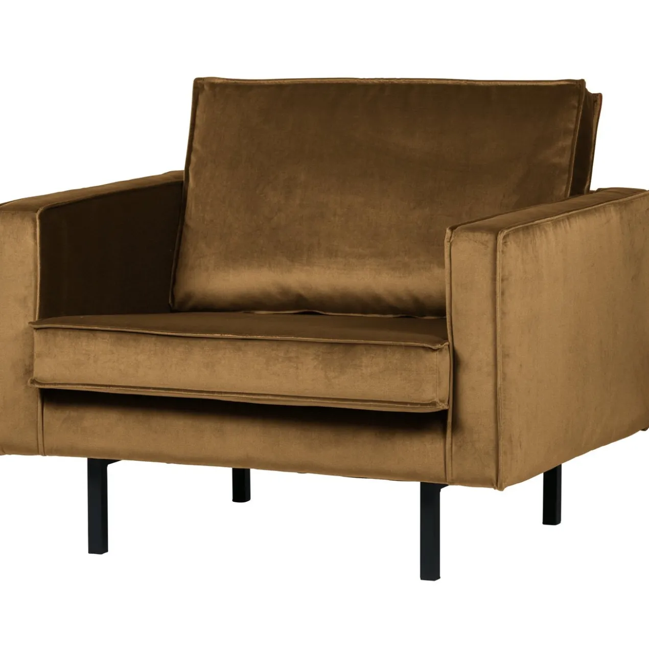 Rodeo fauteuil velvet honinggeel