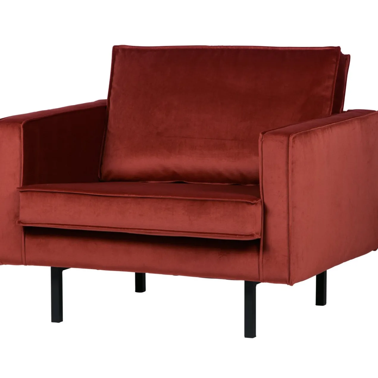 Rodeo fauteuil velvet kastanjebruin