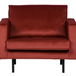 Rodeo fauteuil velvet kastanjebruin