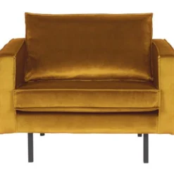 Rodeo fauteuil velvet okergeel