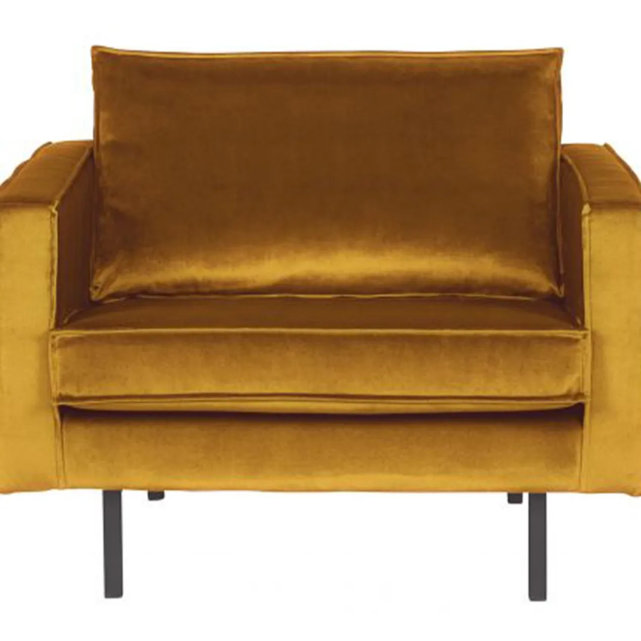 Rodeo fauteuil velvet okergeel