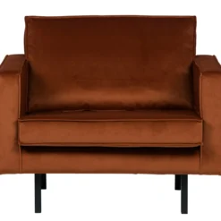 Rodeo fauteuil velvet roest