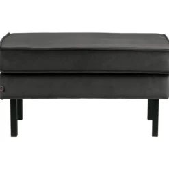 Rodeo hocker op poten velvet antraciet