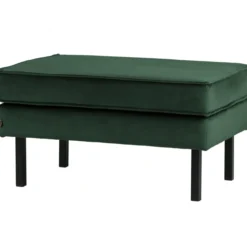 Rodeo hocker op poten velvet bosgroen