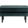 Rodeo hocker op poten velvet groenblauw