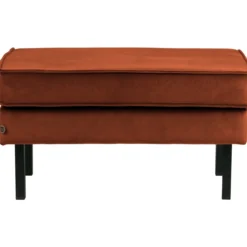 Rodeo hocker op poten velvet roest