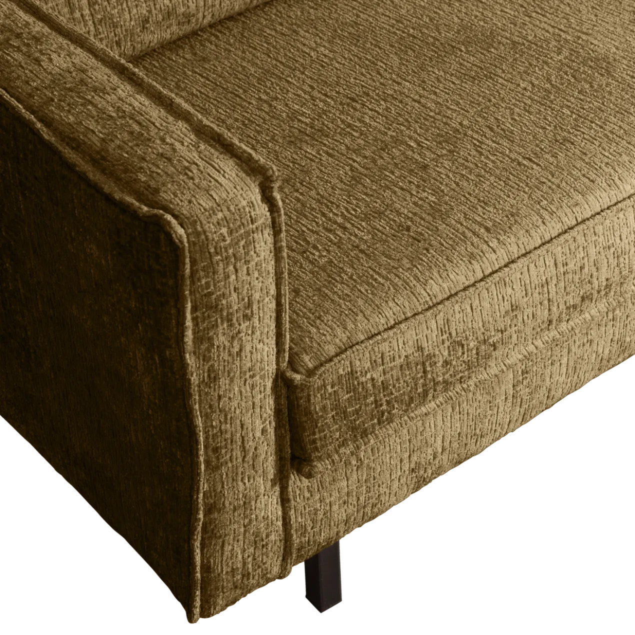 Rodeo hoekbank rechts structure velvet brass