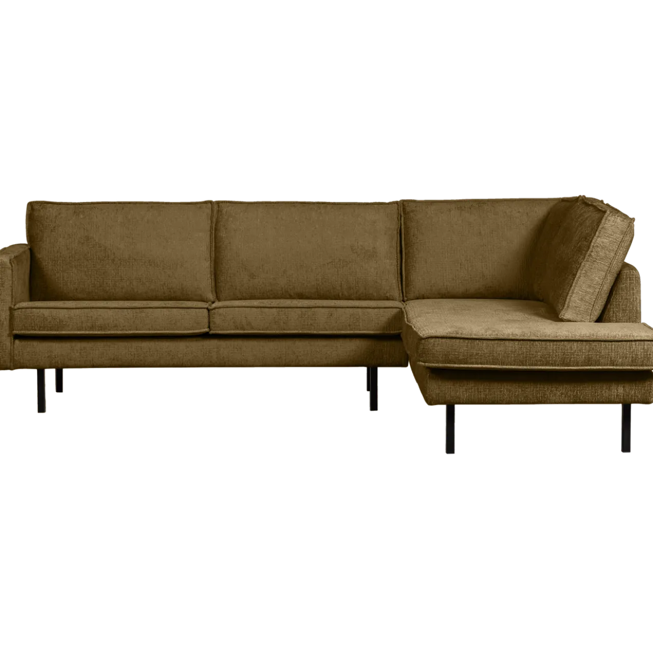 Rodeo hoekbank rechts structure velvet brass