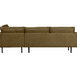 Rodeo hoekbank rechts structure velvet brass