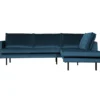 Rodeo hoekbank rechts velvet blauw