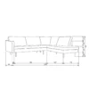 Rodeo hoekbank rechts velvet kastanjebruin