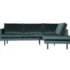 Rodeo hoekbank rechts velvet groenblauw