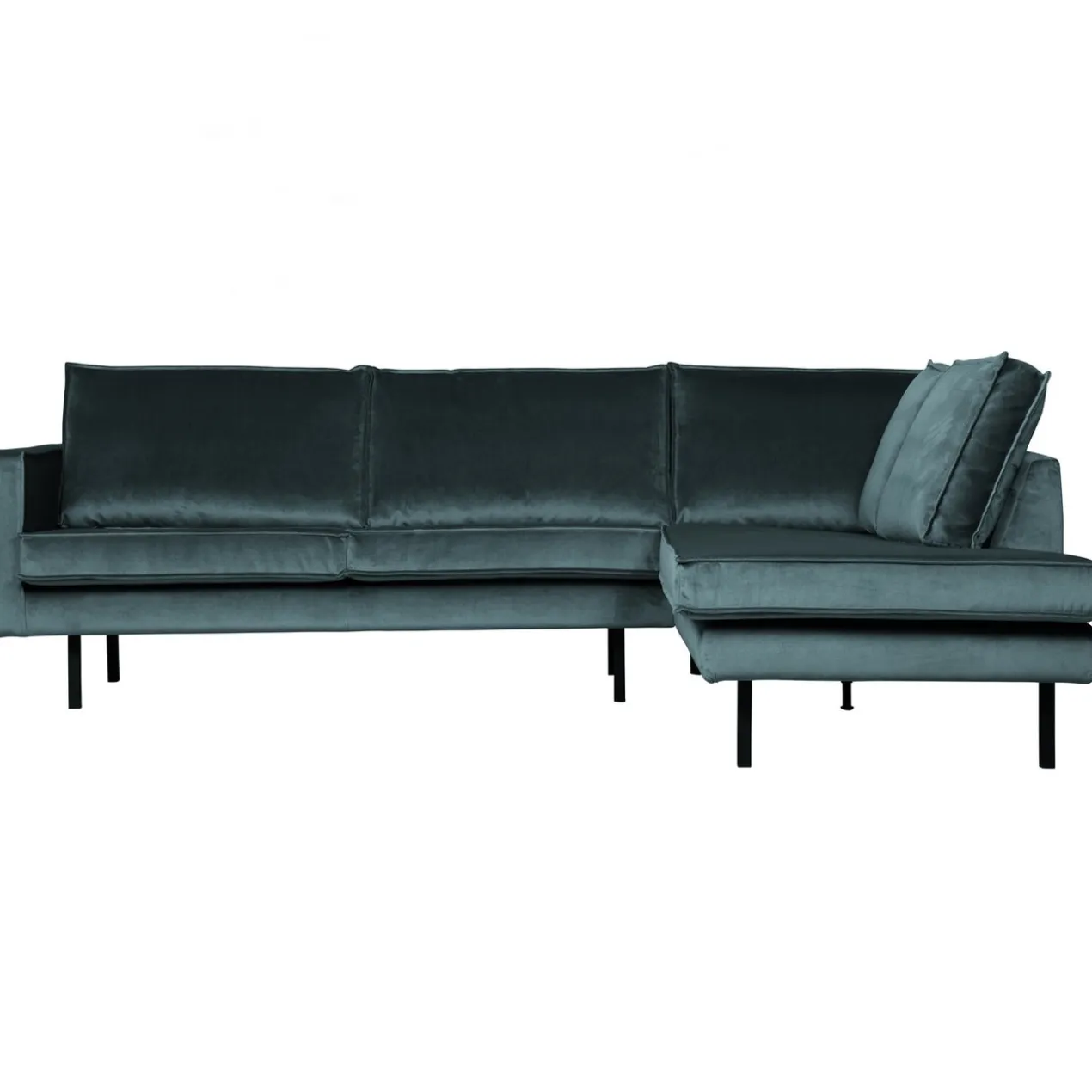Rodeo hoekbank rechts velvet groenblauw