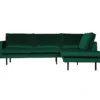 Rodeo hoekbank rechts velvet bosgroen