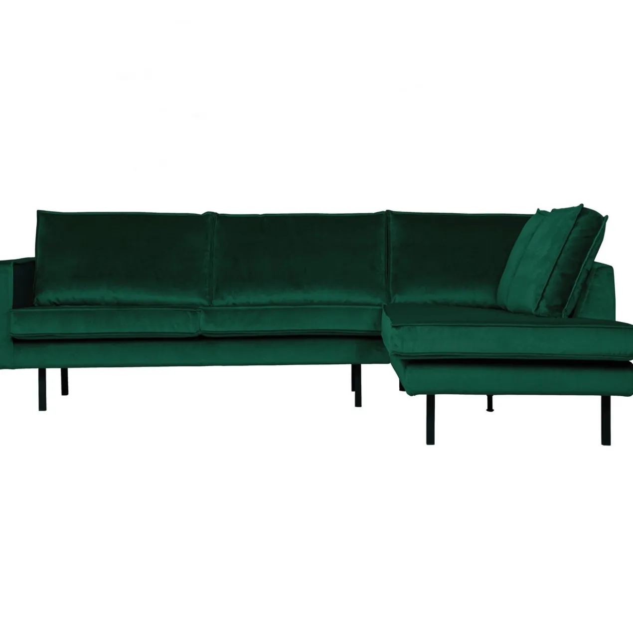 Rodeo hoekbank rechts velvet bosgroen