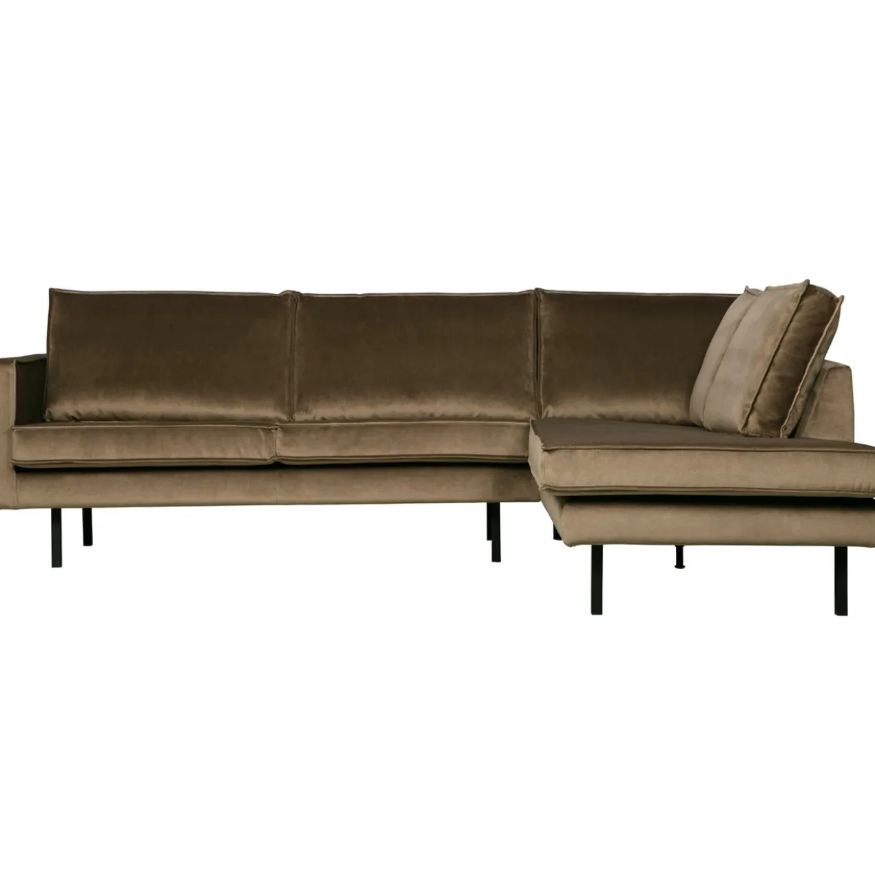 Rodeo hoekbank rechts velvet taupe