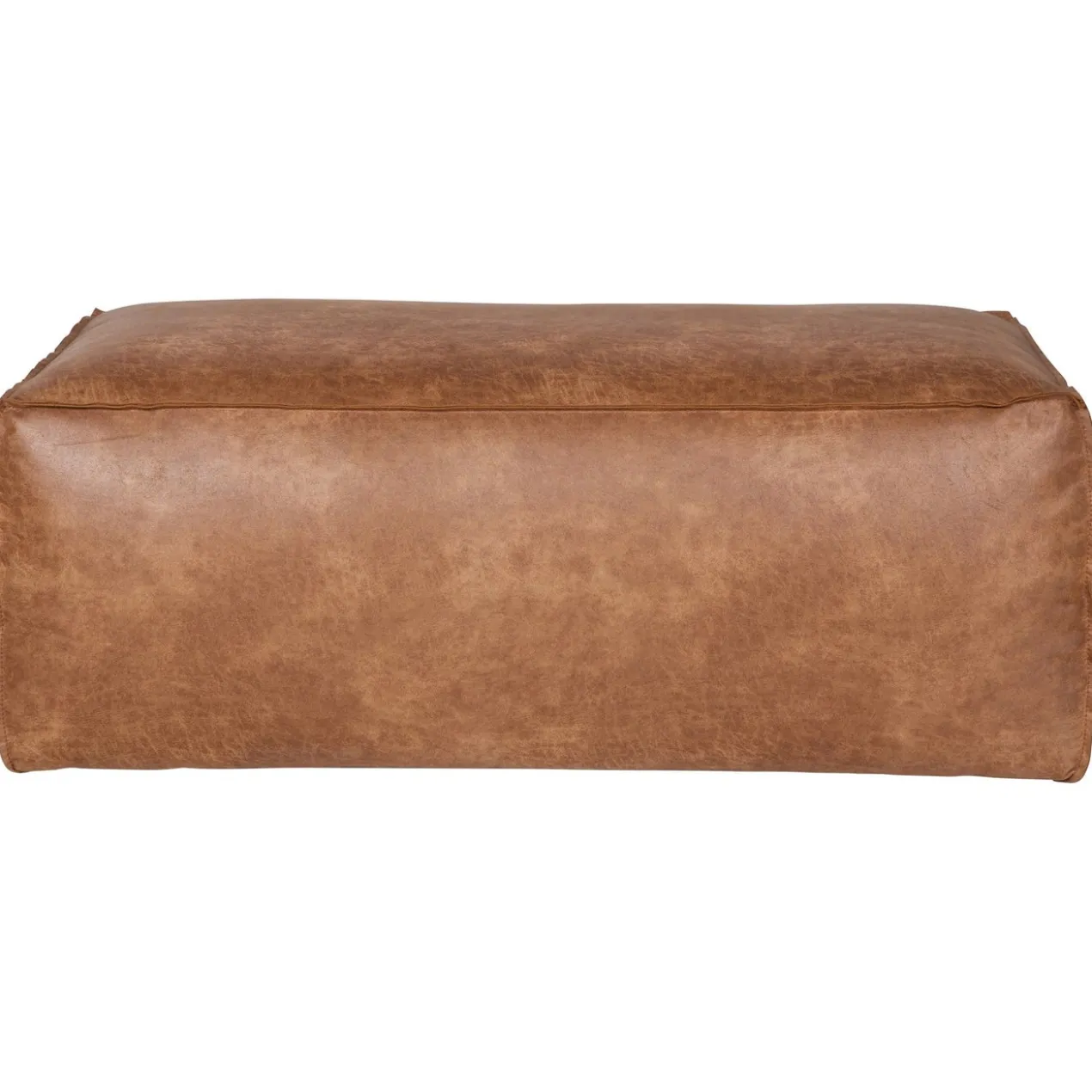 Rodeo poef 43x120x60 ecoleer cognac