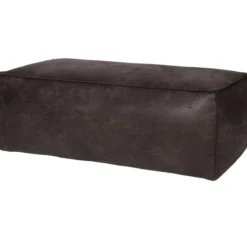 Rodeo poef 43x120x60 ecoleer zwart