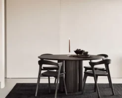 Roller Max eettafel 150 rond - donker mahonie