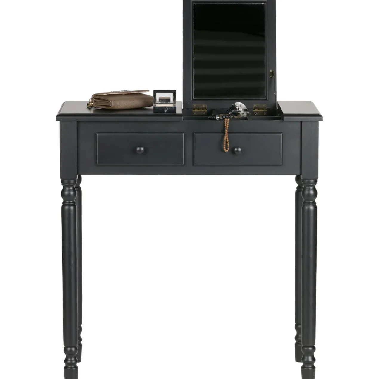 Romy hal/kaptafel hout zwart