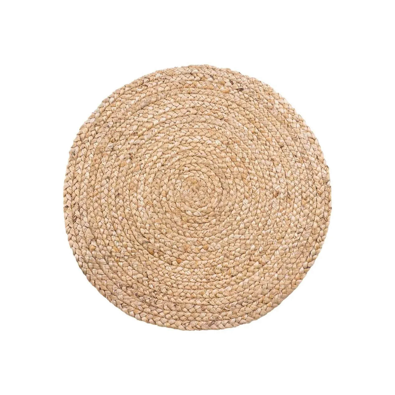 Ronde placemat Milly jute (set van 4) Naturel