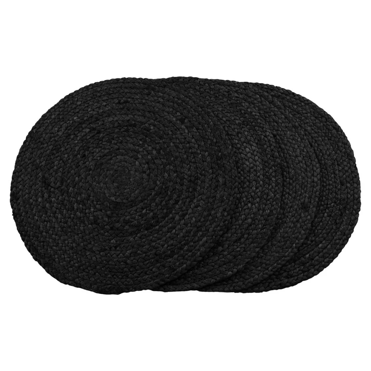 Ronde placemat Milly jute (set van 4) Donkergrijs