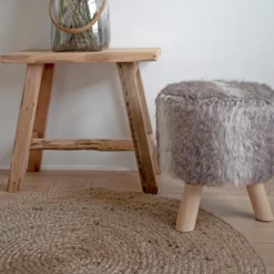 Rond vloerkleed Milou naturel Ø150 cm