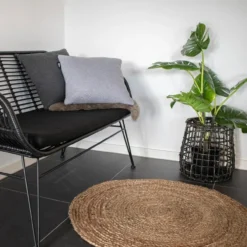 Rond vloerkleed Milou naturel Ø180 cm
