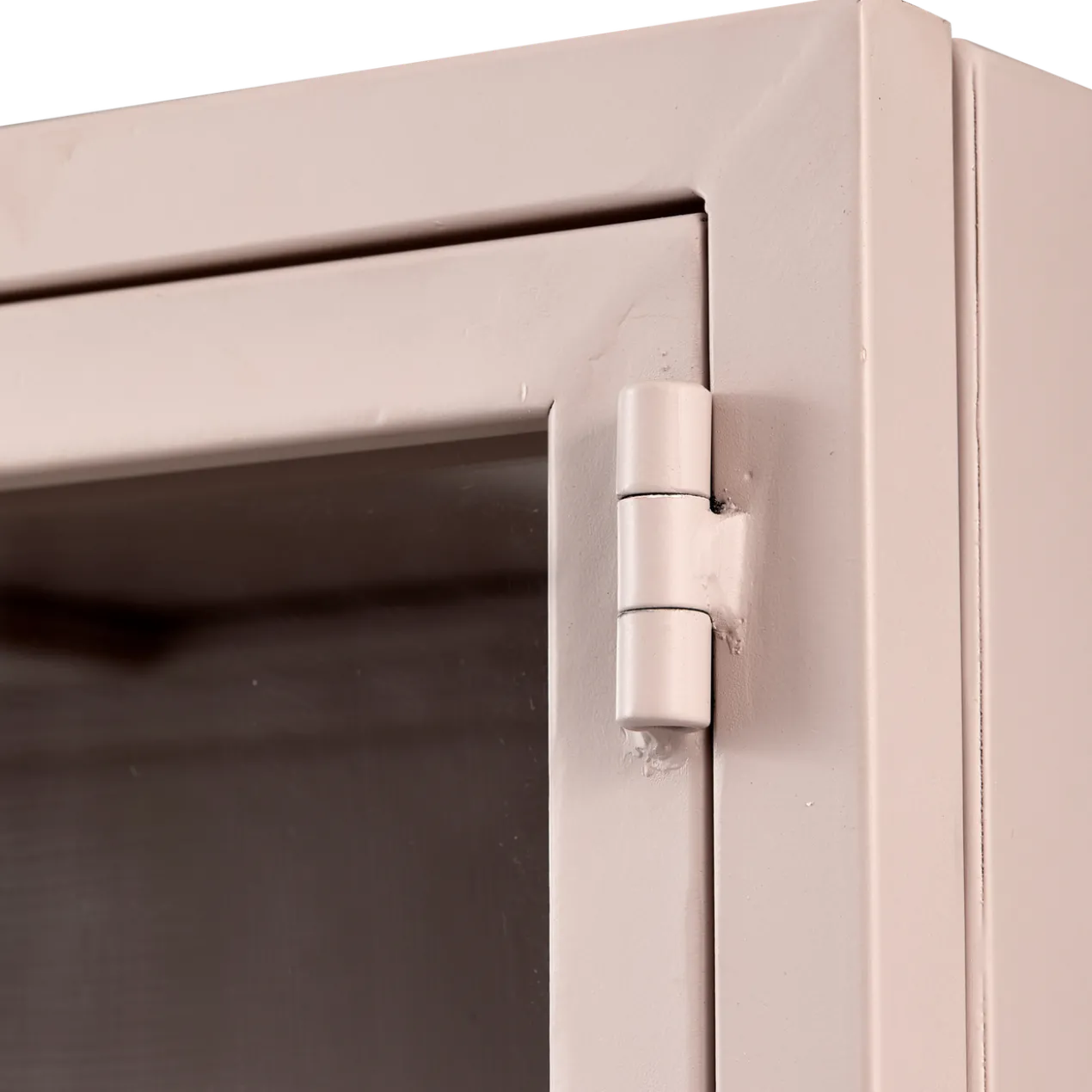 Ronja vitrinekast xl metaal soft pink