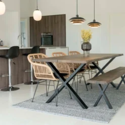 Rotan tuinstoel Madelein - met zitkussen Naturel