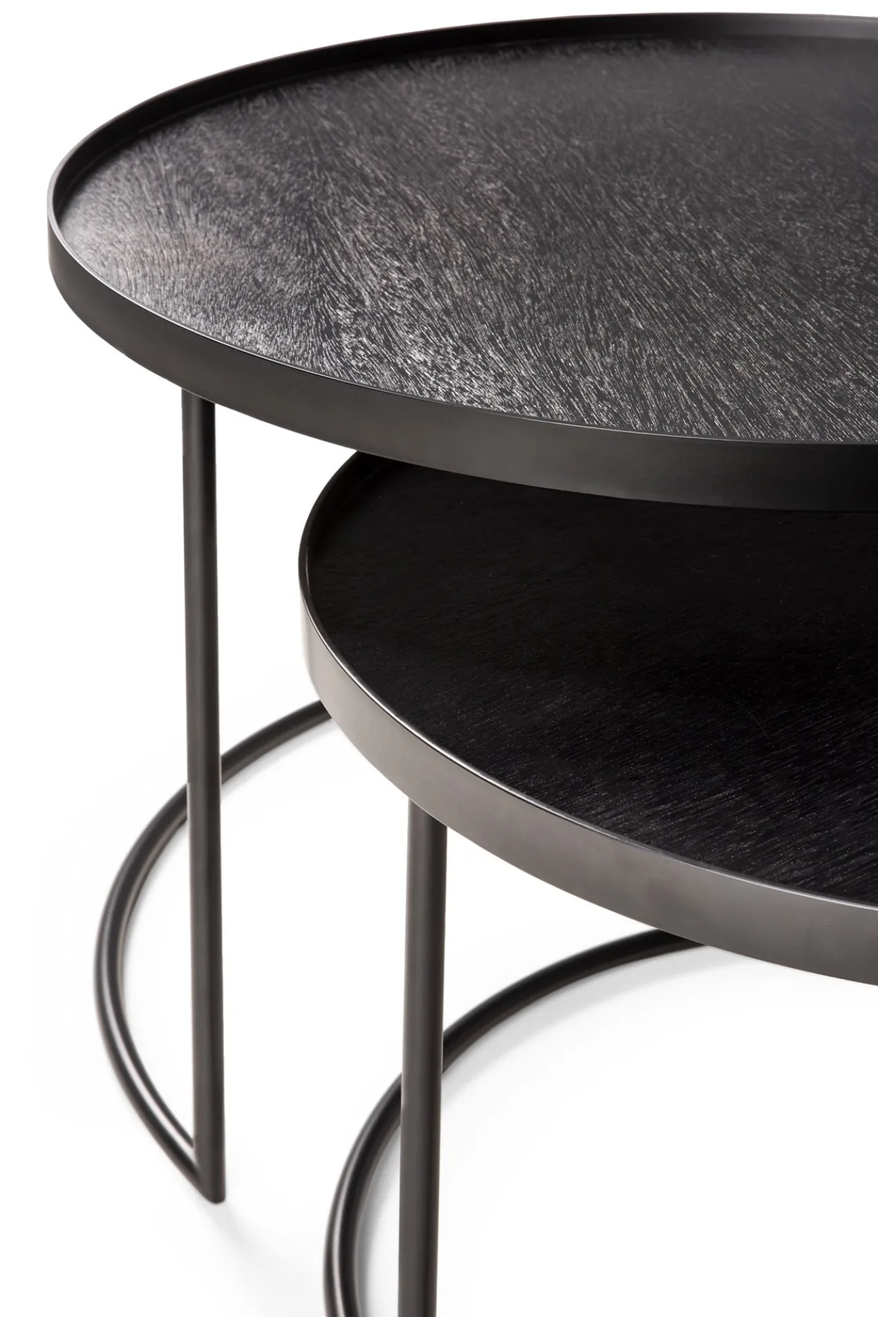 Round tray coffee table - set van 2 - small