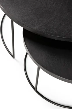 Round tray coffee table - set van 2 - large