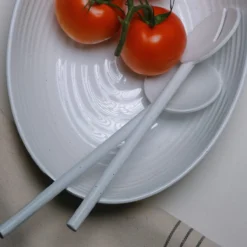 Saladeschaal Granite Pearl inclusief slabestek