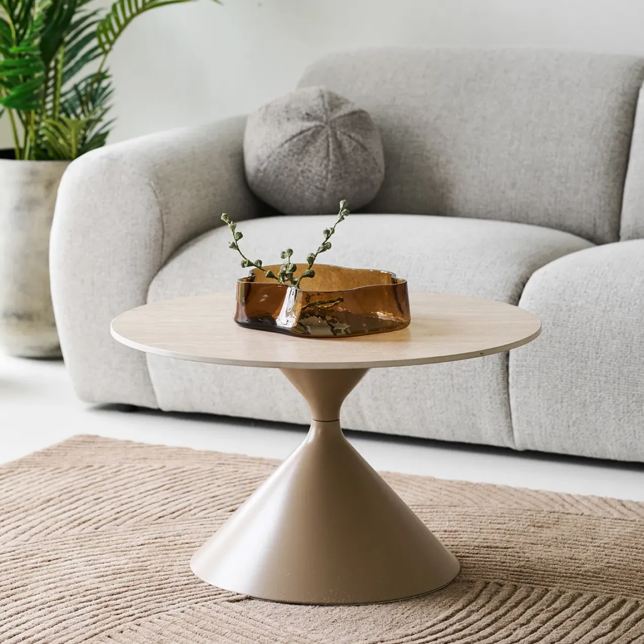Salontafel Anisa beige Ø70 cm