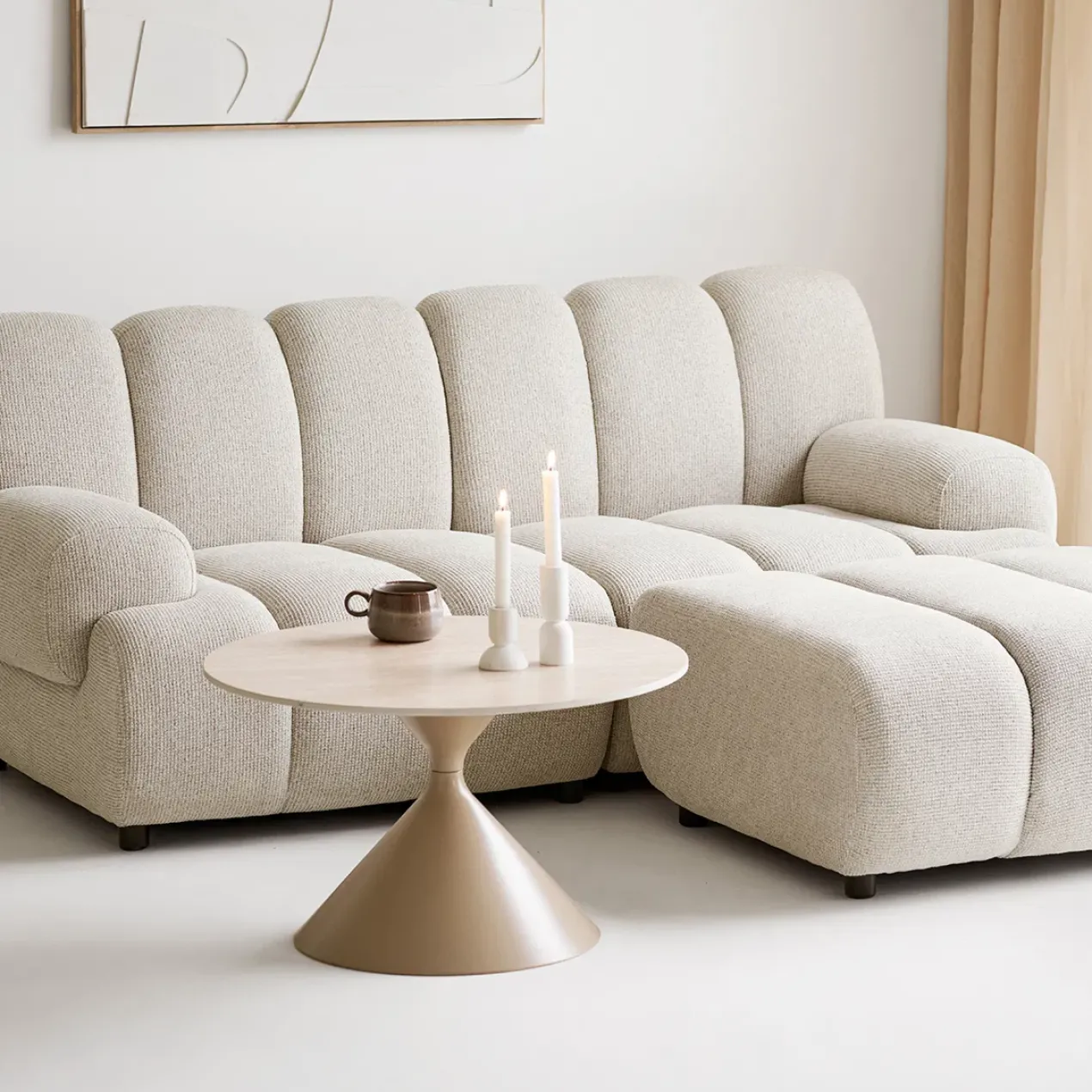 Salontafel Anisa beige Ø70 cm