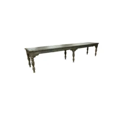 Salontafel blauw met 6 poten uniek