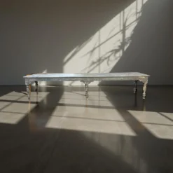 Salontafel blauw met 6 poten uniek