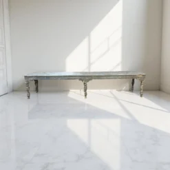 Salontafel blauw met 6 poten uniek