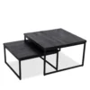 Salontafel Bram zwart - set van 2