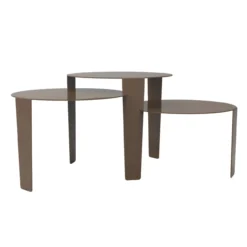 Salontafel Cascado Ø50 brons - set van 3