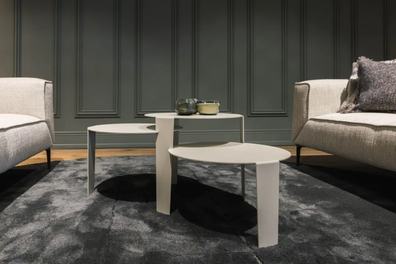 Salontafel Cascado Ø50 grijs - set van 3