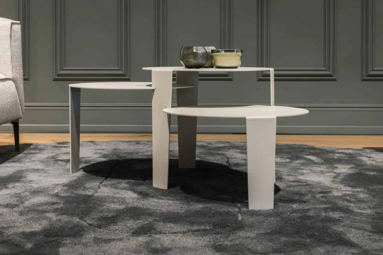 Salontafel Cascado Ø50 grijs - set van 3