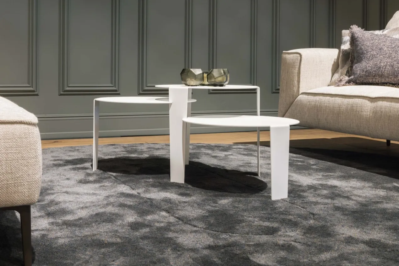 Salontafel Cascado Ø50 wit - set van 3