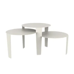 Salontafel Cascado Ø50 wit - set van 3