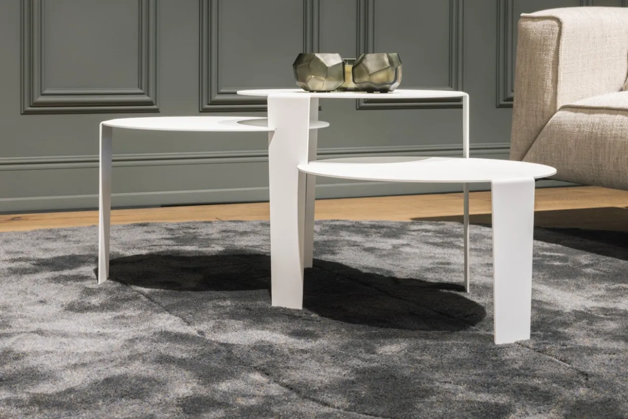 Salontafel Cascado Ø50 wit - set van 3