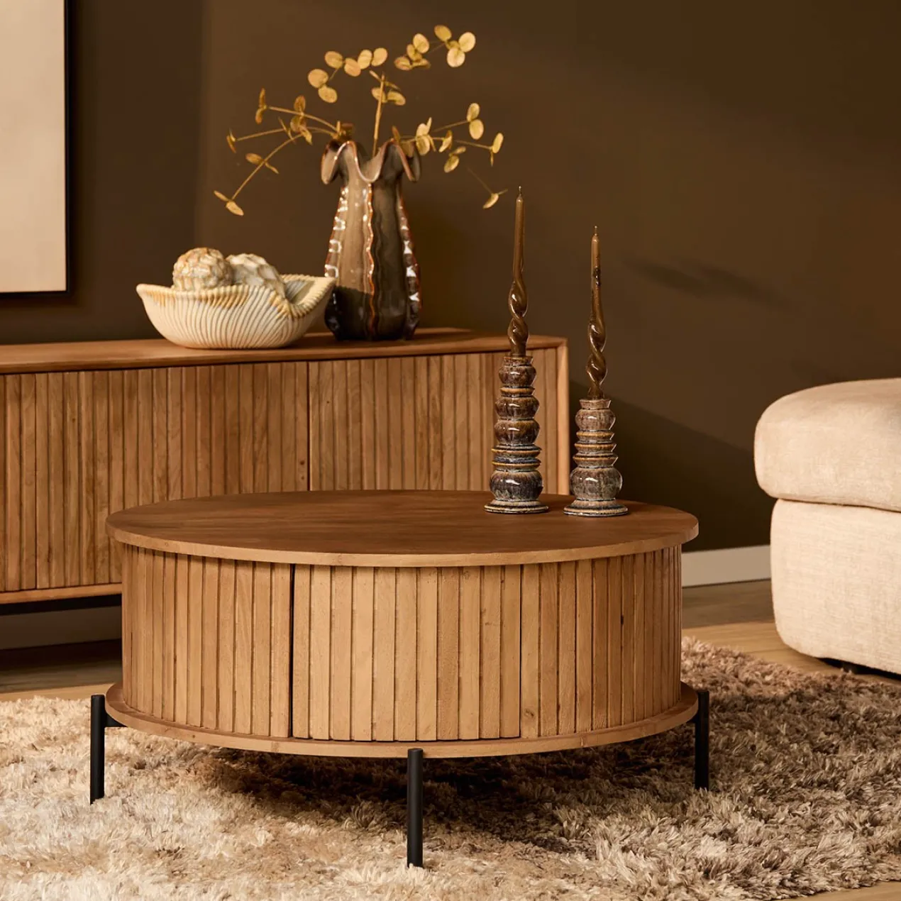Salontafel De Bokke Rond Naturel