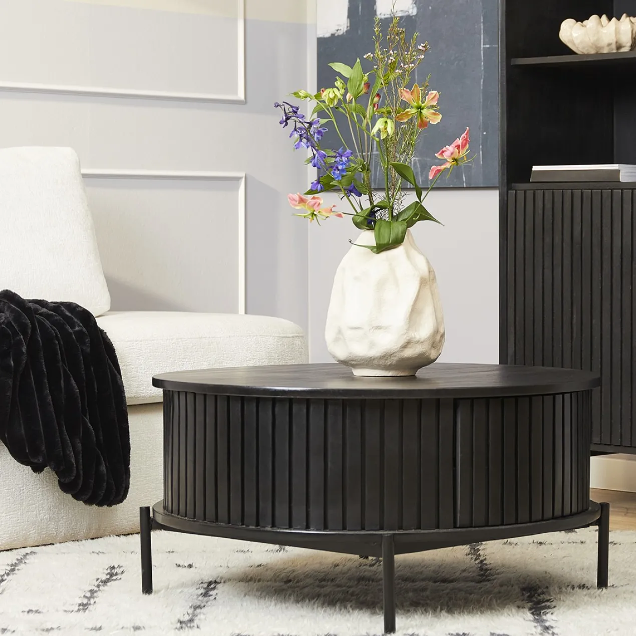 Salontafel De Bokke rond Zwart