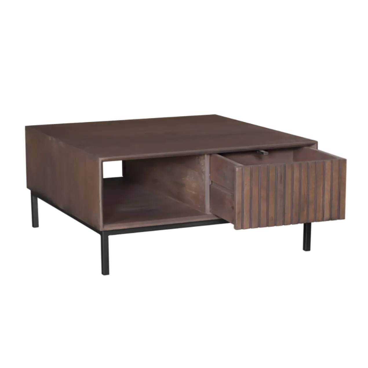 Salontafel De Bokke vierkant Bruin