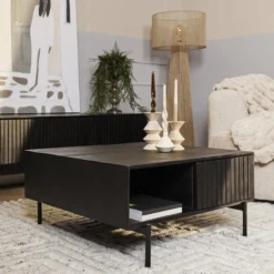 Salontafel De Bokke vierkant Zwart